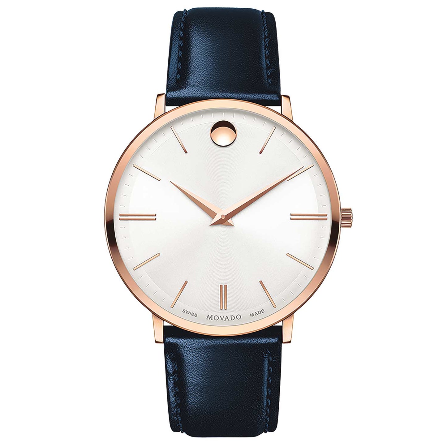 Reloj clásico de hombre Movado correa azul