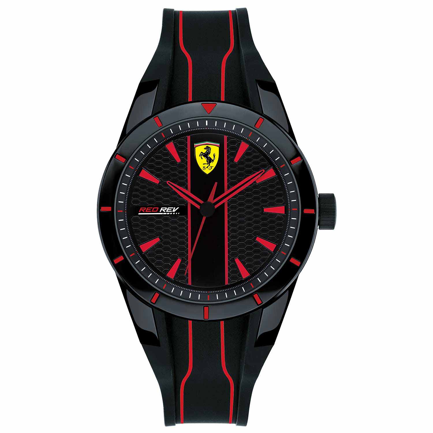 Reloj deportivo Scuderia Ferrari de caucho negro y rojo de Ni o