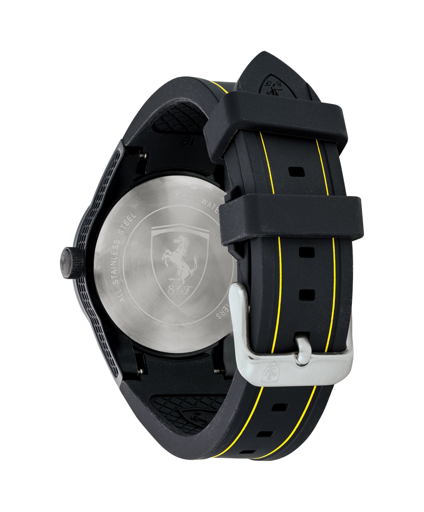 Reloj deportivo Scuderia Ferrari de caucho negro y amarillo de Niño