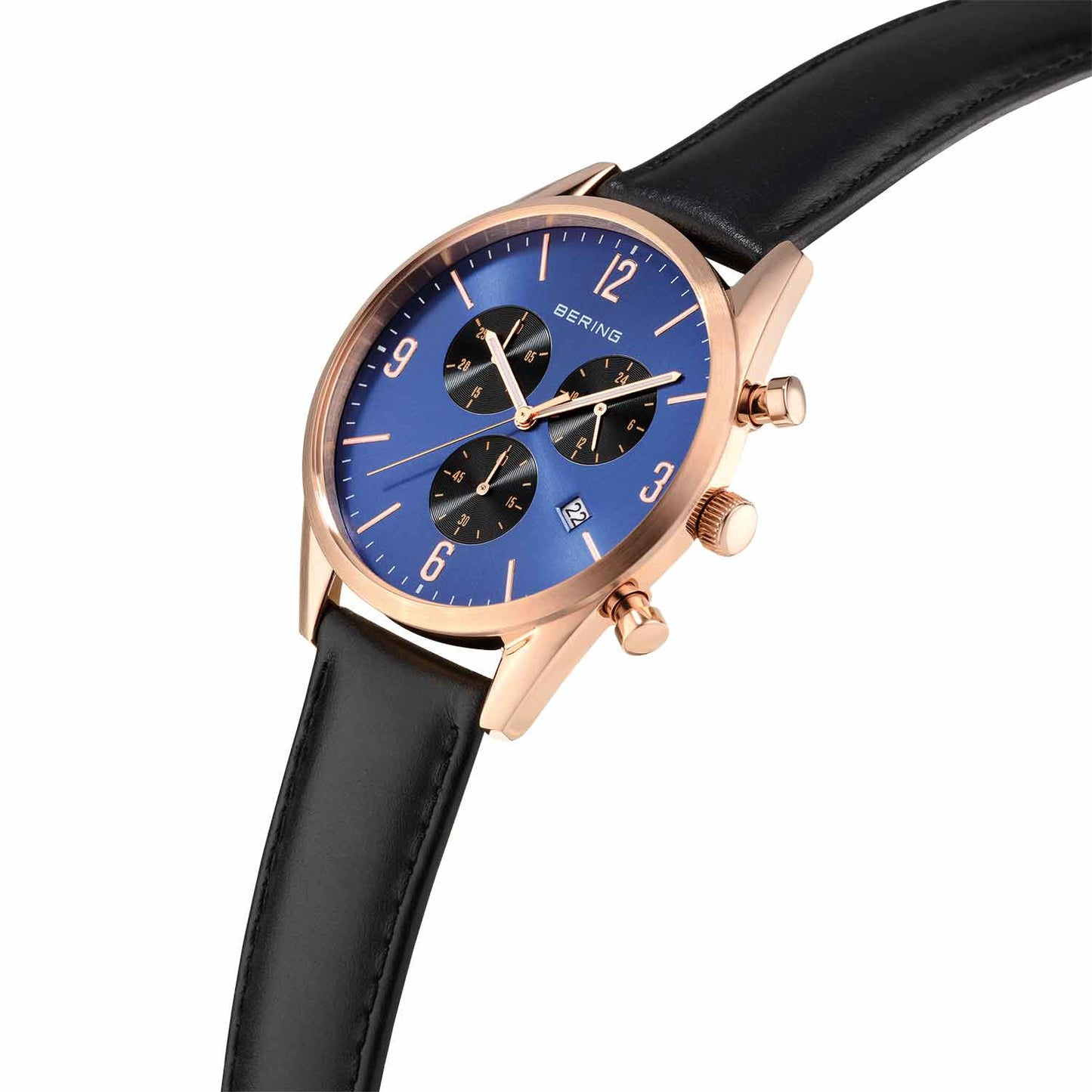 Reloj clásico cronógrafo azul Bering de Hombre