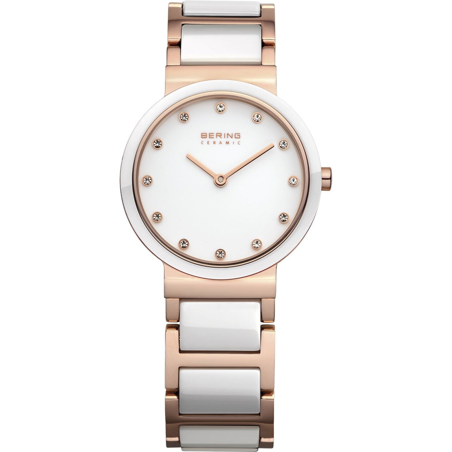 Reloj Bering mujer de cerámica rosado y Swarovski Elements