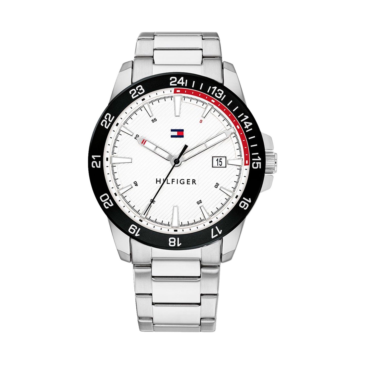 Reloj de hombre Tommy Hilfiger plateado con esfera blanca