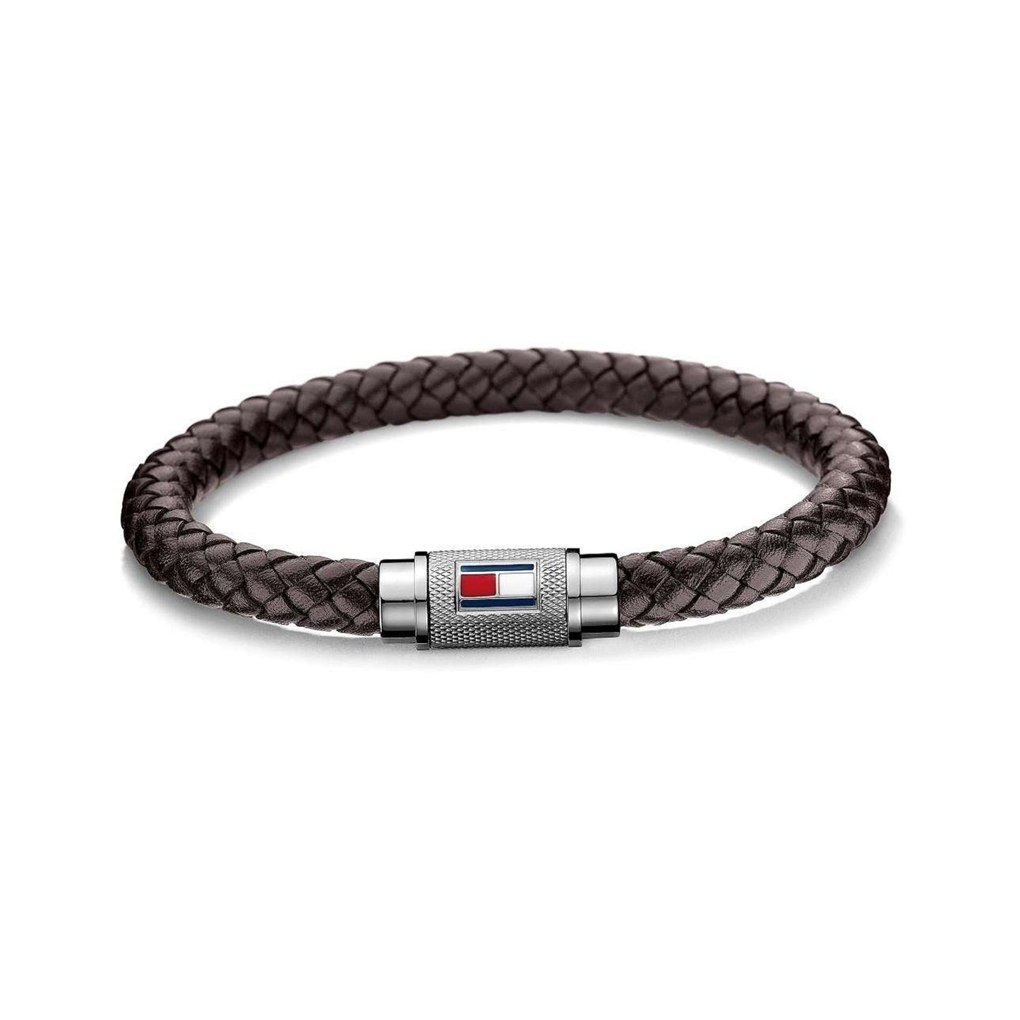 Pulsera de hombre Tommy Hilfiger de cuero trenzado marrón