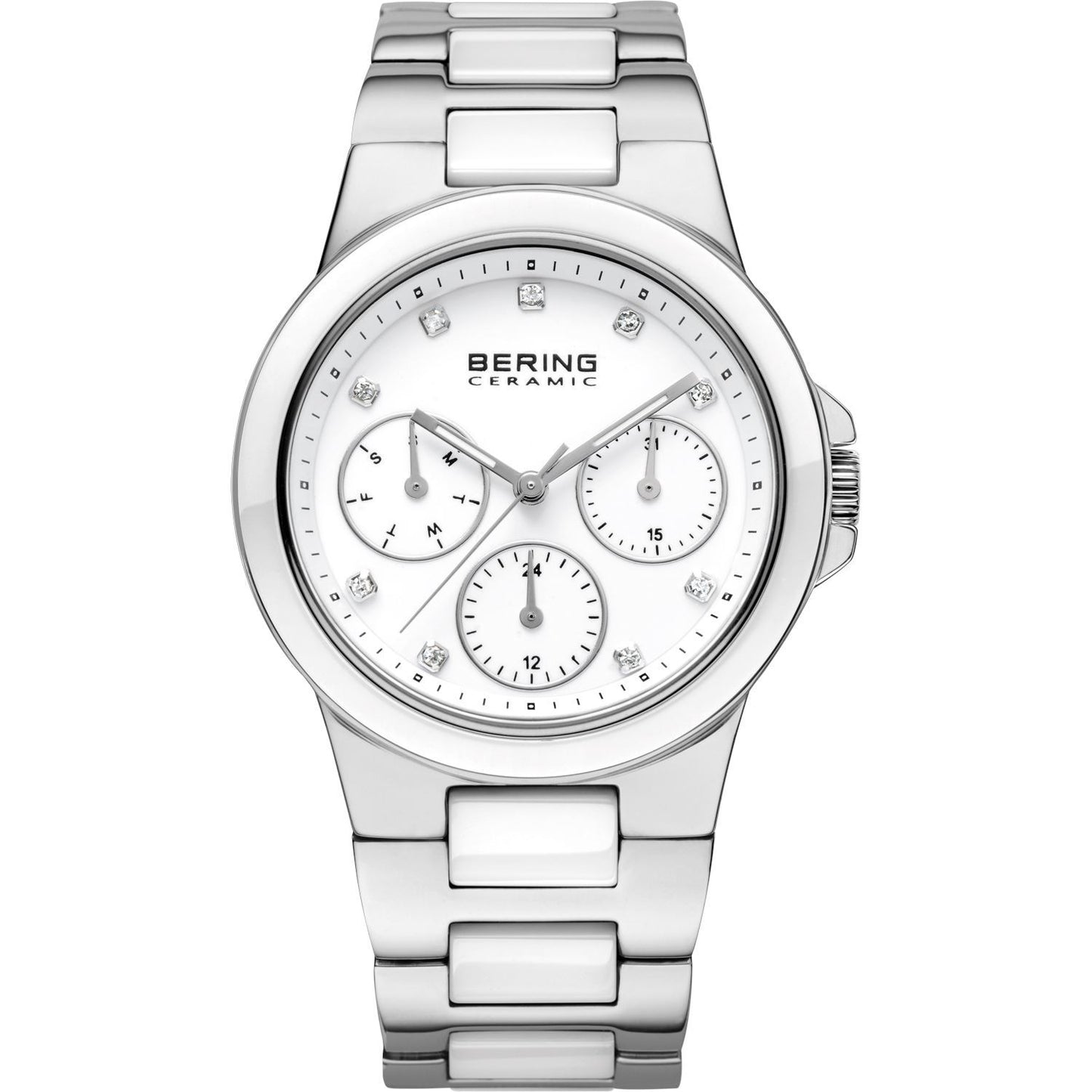 Reloj mujer multifunción blanco de cerámica