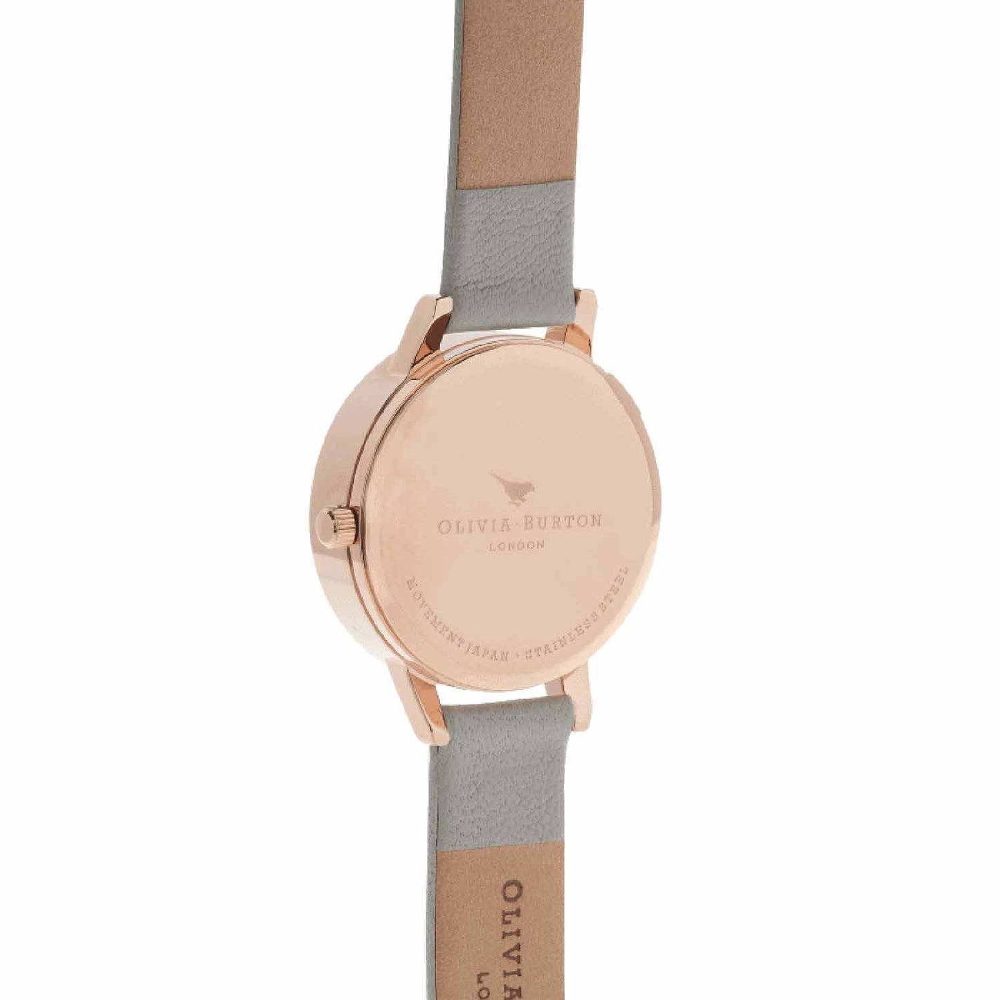 Reloj tendencia Olivia Burton esfera margarita relieve gris