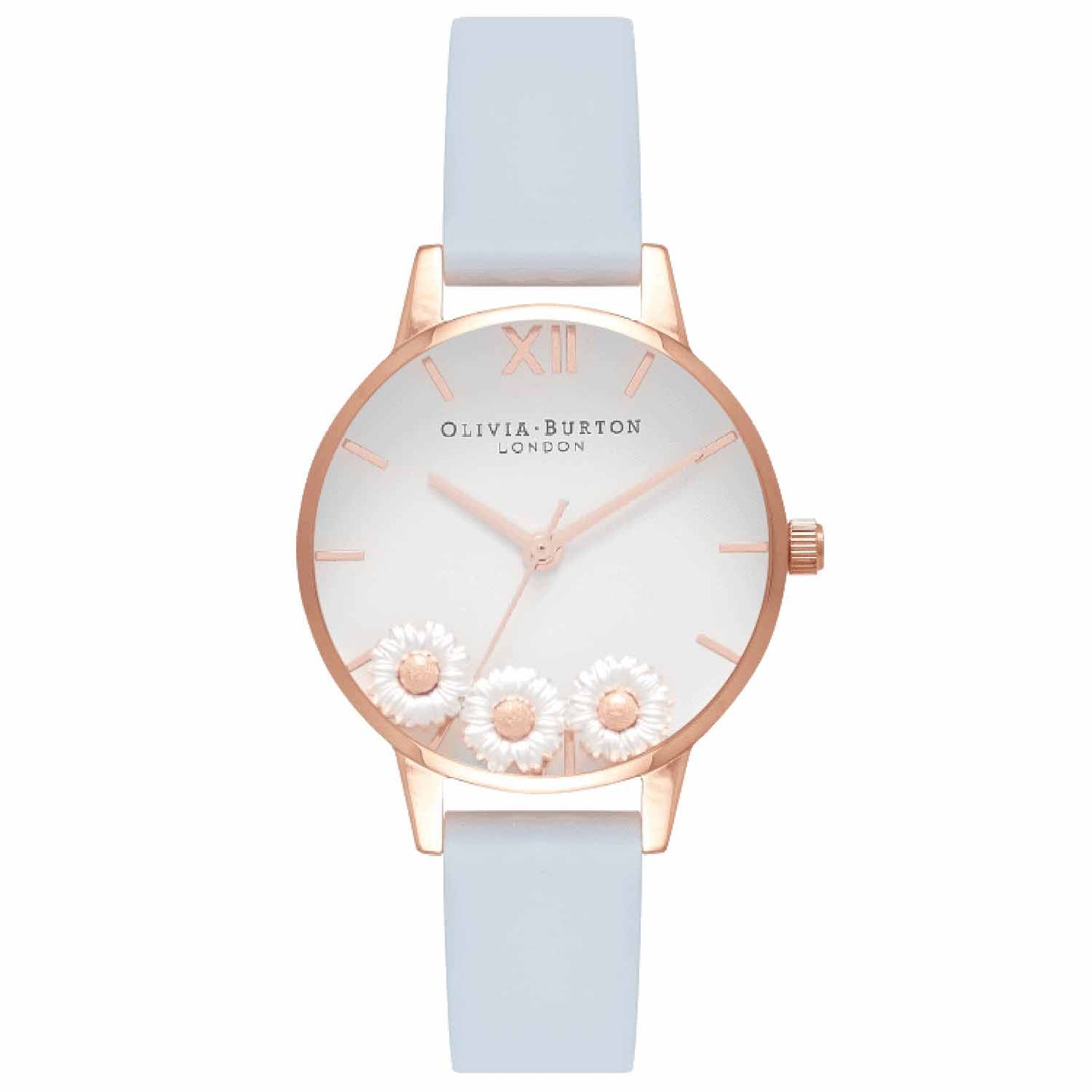 Reloj tendencia Olivia Burton con margaritas móviles de mujer