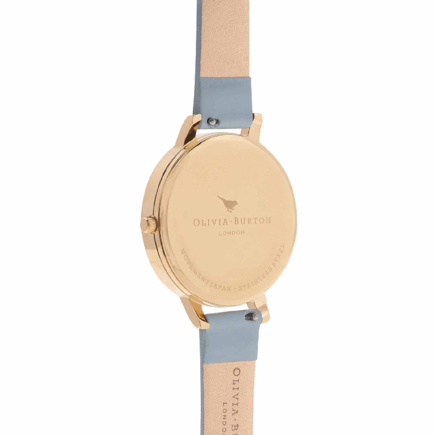 Reloj tendencia Olivia Burton azul con flores de mujer