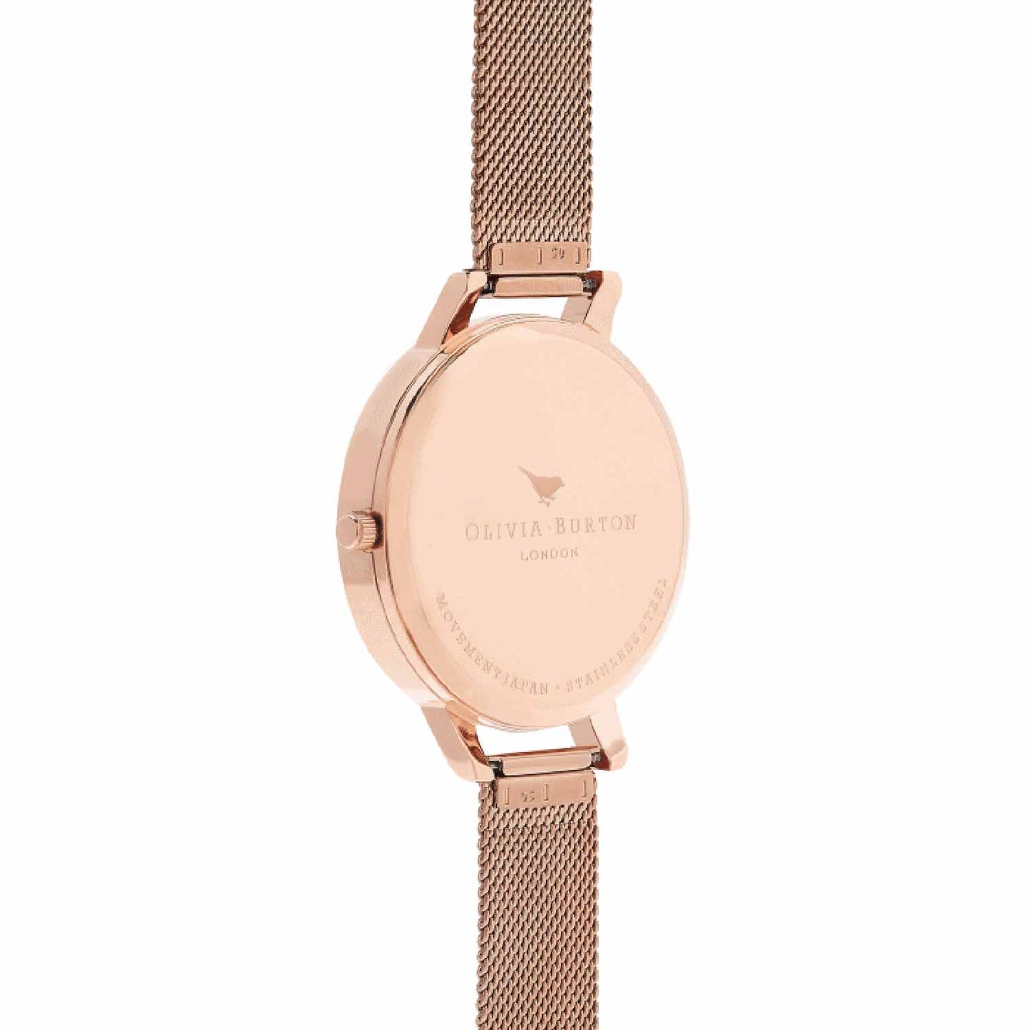 Reloj tendencia Olivia Burton rosado esfera rosa claro de mujer
