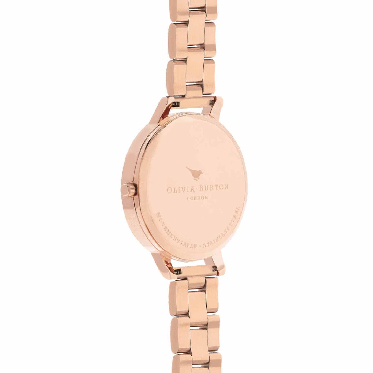 Reloj tendencia Olivia Burton rosado eslabones