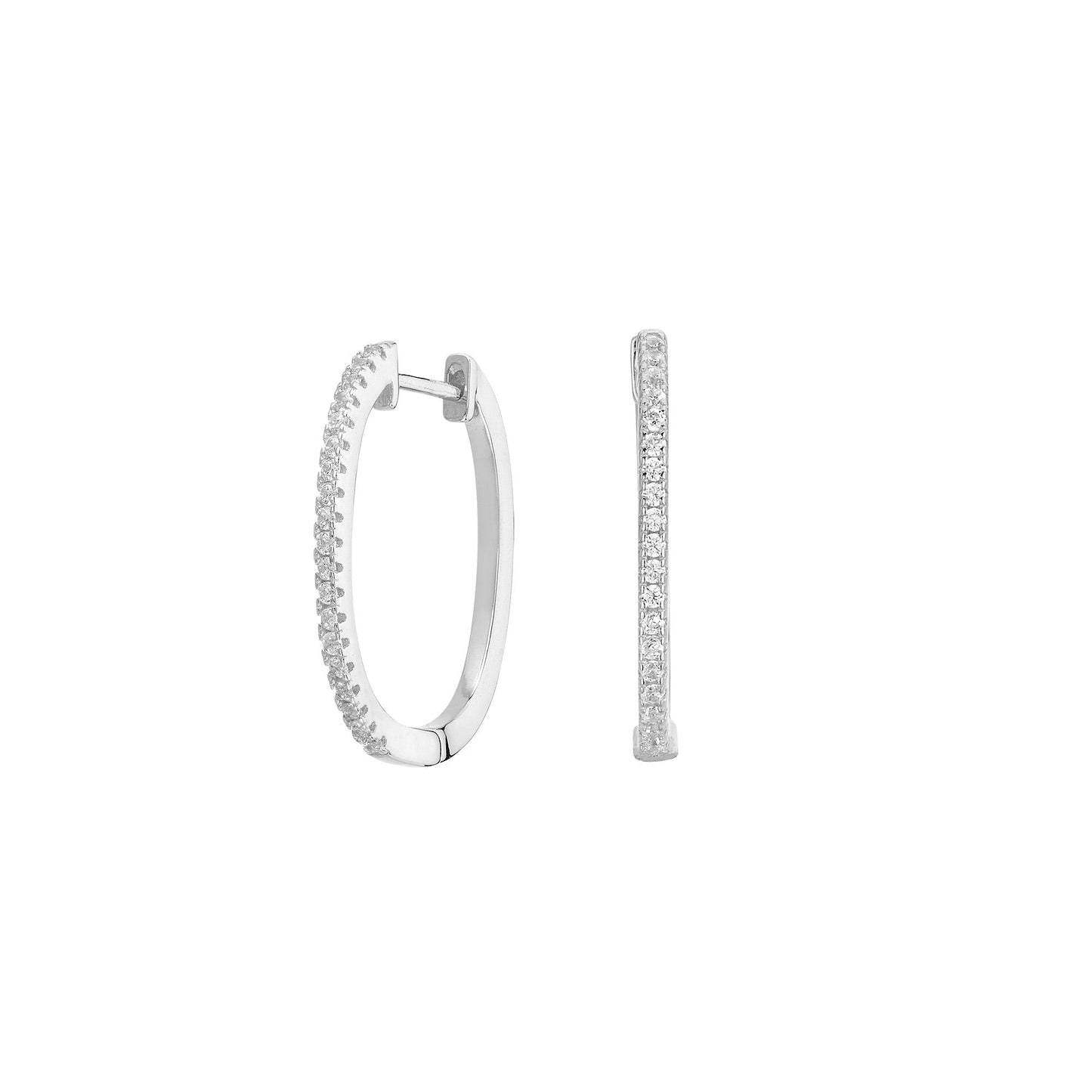Pendientes Ovalados Plata