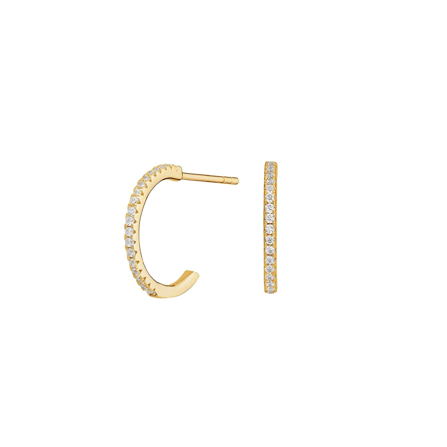 Pendientes Arito Circonitas Bañado en Oro