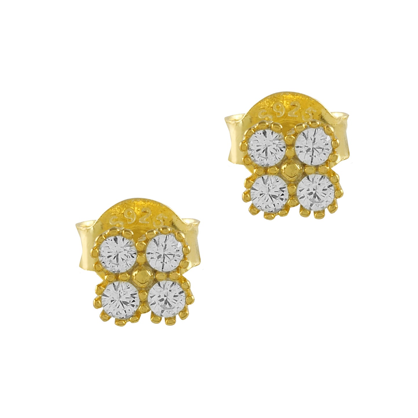 Pendientes Flor de Plata con Circonitas