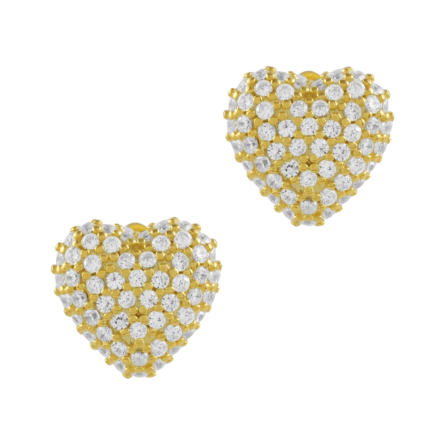 Pendientes Corazón Plata bañados en Oro