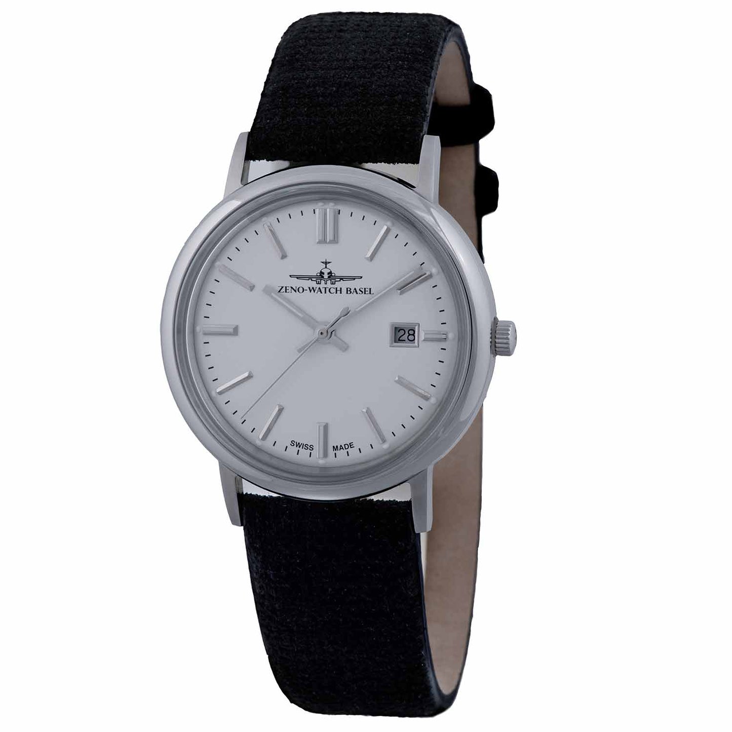 Reloj clásico Zeno terciopelo negro de Hombre