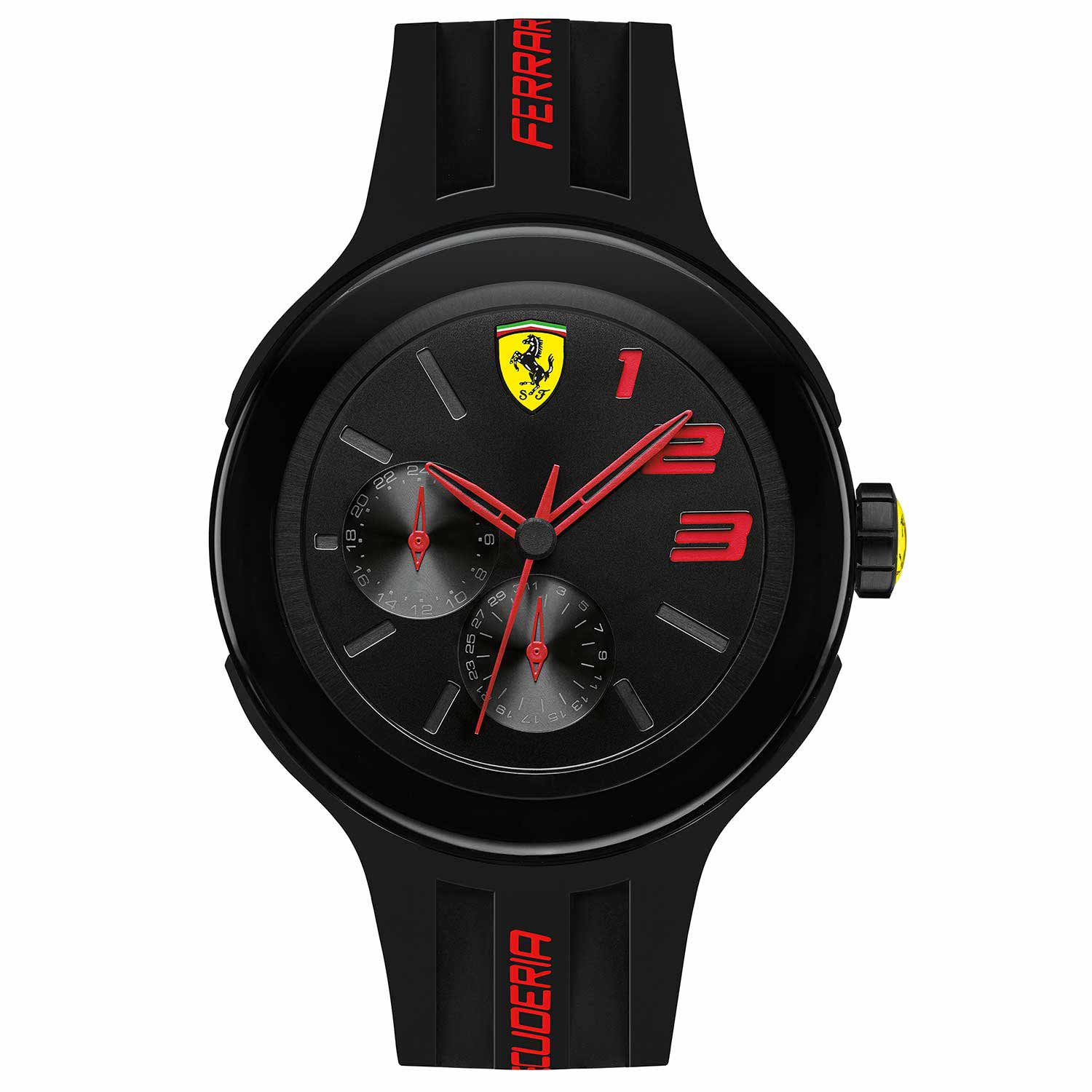 Reloj deportivo de hombre Scuderia Ferrari multifunción negro
