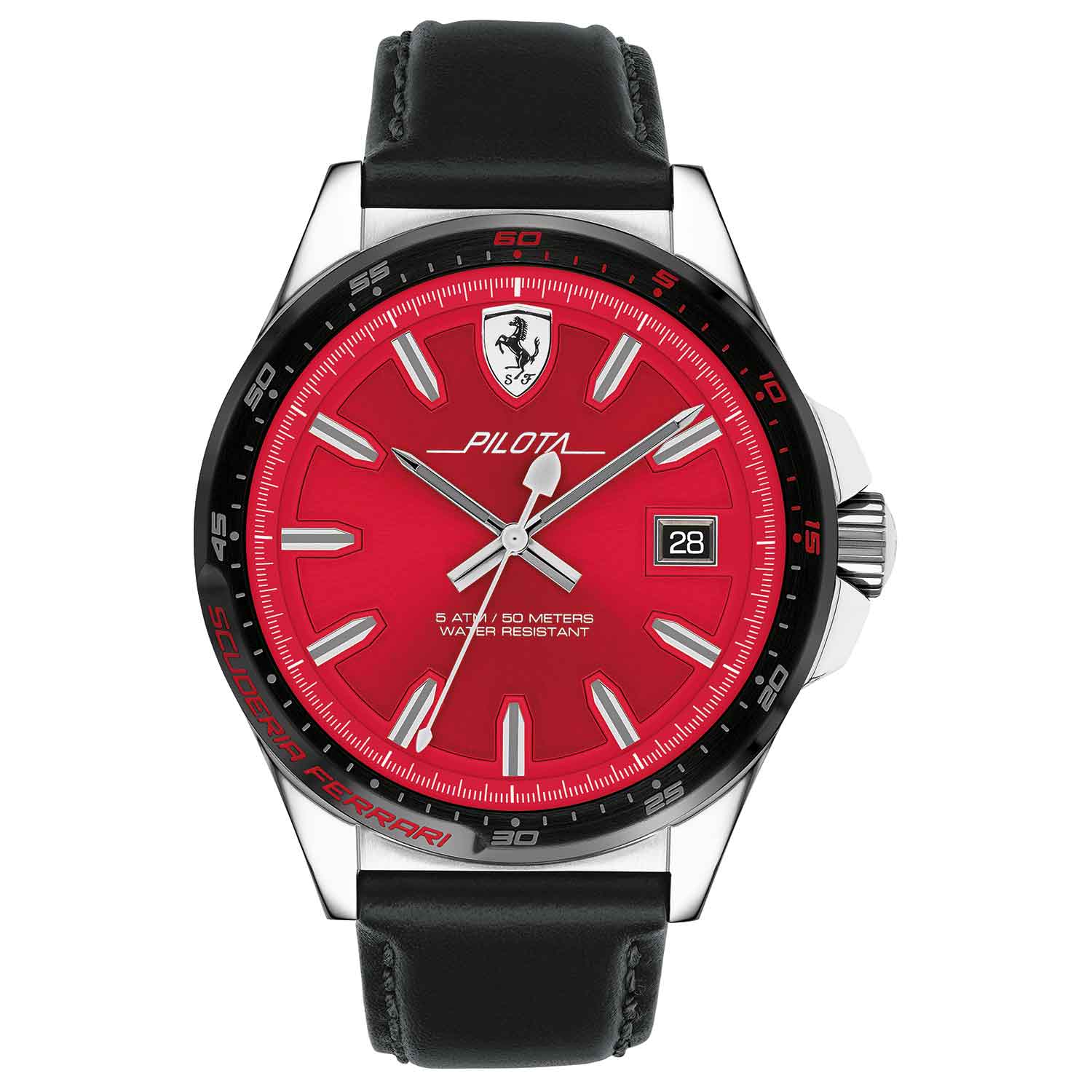 Reloj tendencias de hombre Scuderia Ferrari esfera roja