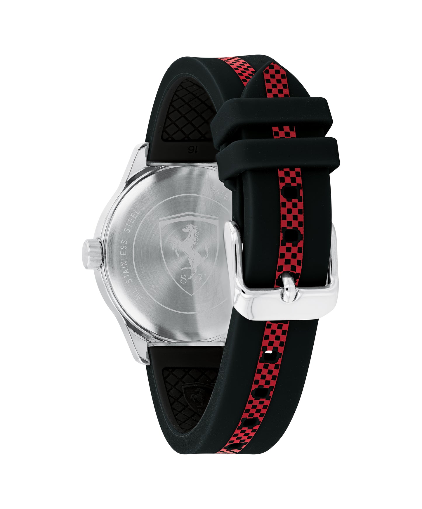 Reloj deportivo Scuderia Ferrari bicolor negro y detalle en rojo de Niño