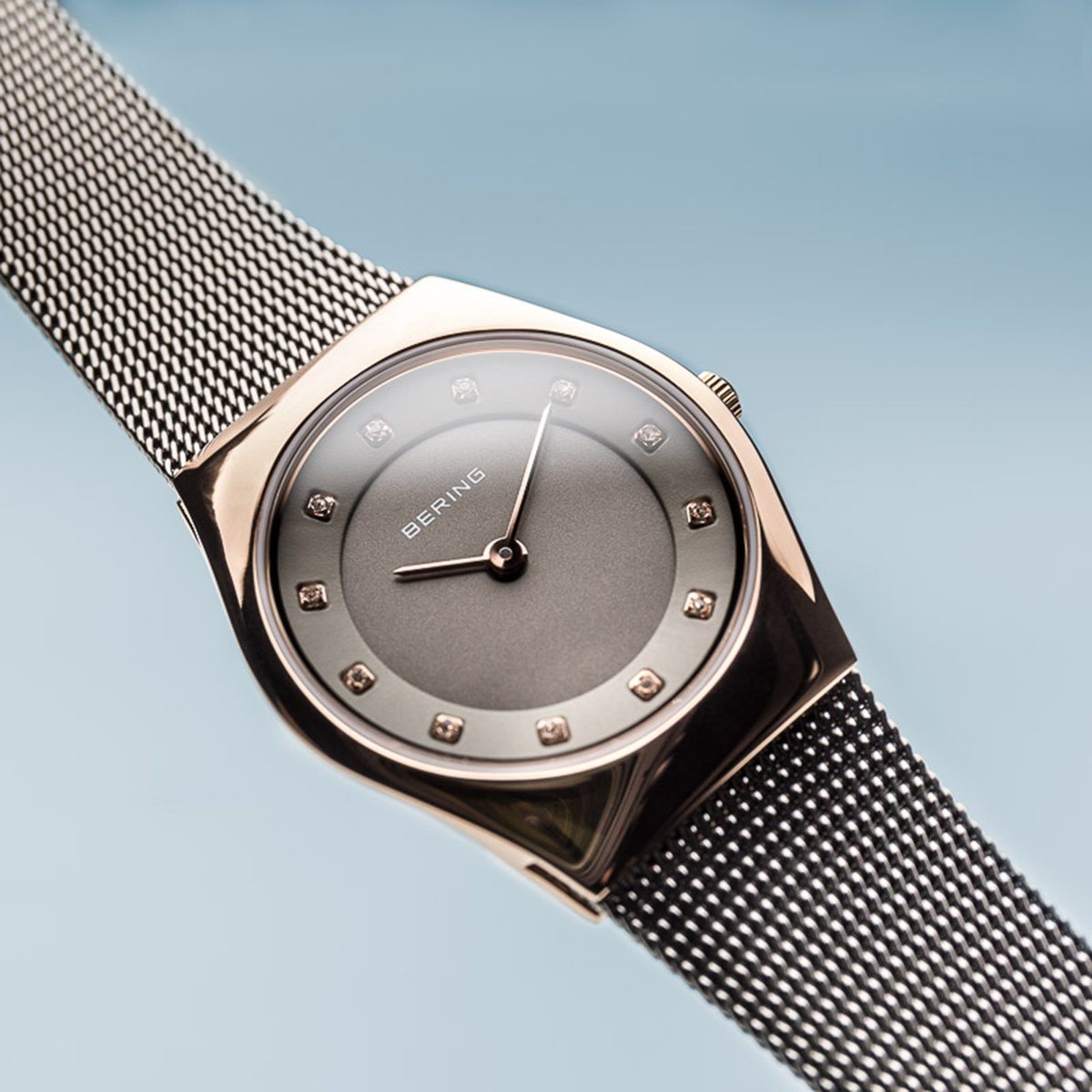 Reloj mujer clásico gris y rosado