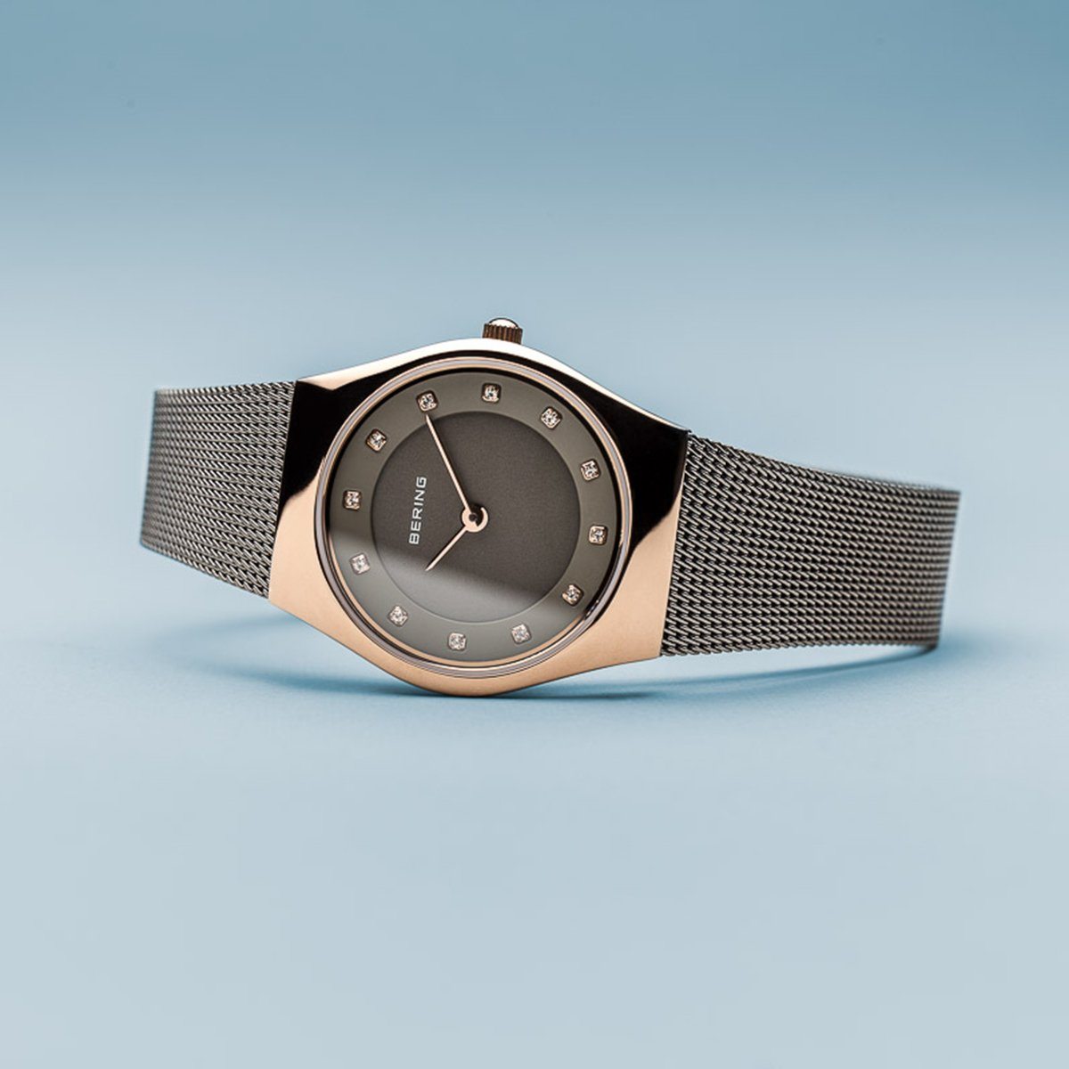 Reloj mujer clásico gris y rosado