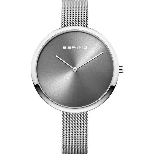 Reloj Bering minimalista mujer plateado malla