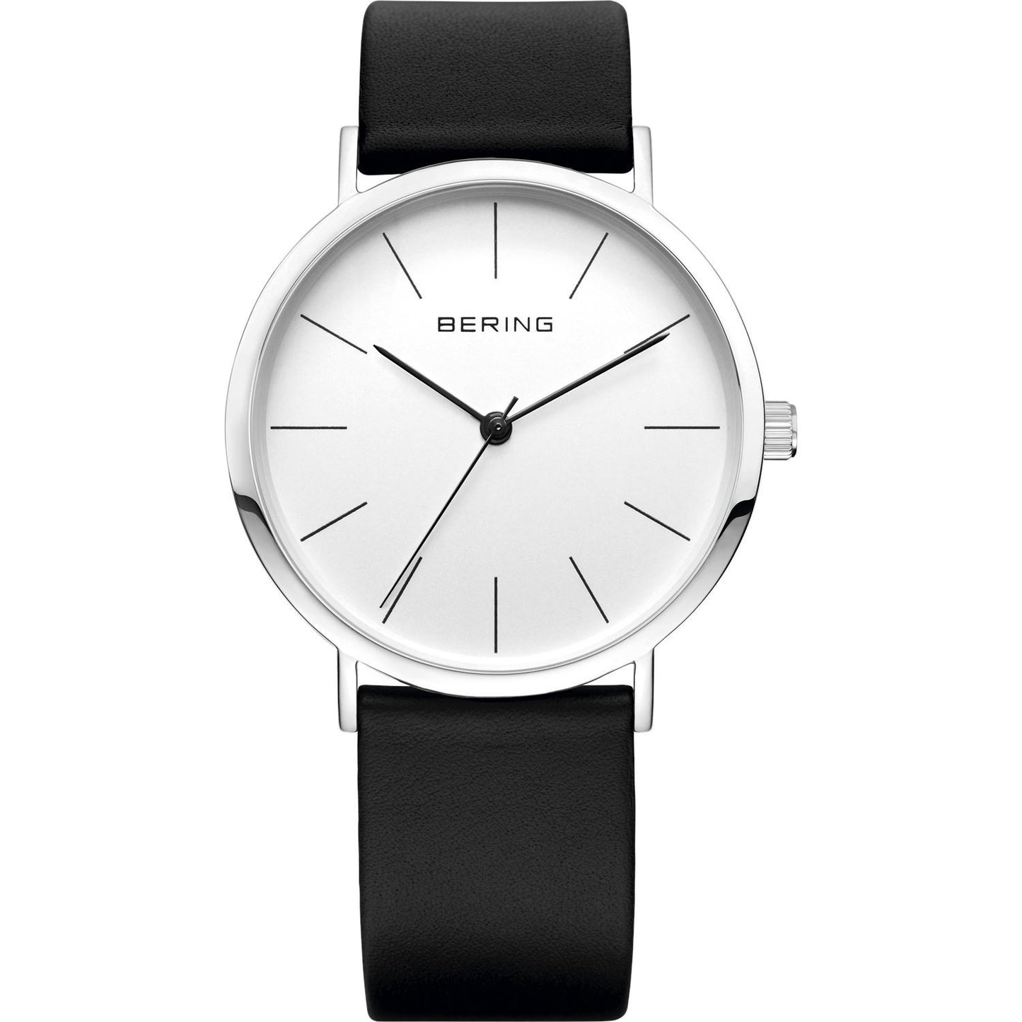 Reloj Bering minimalista unisex cuero negro