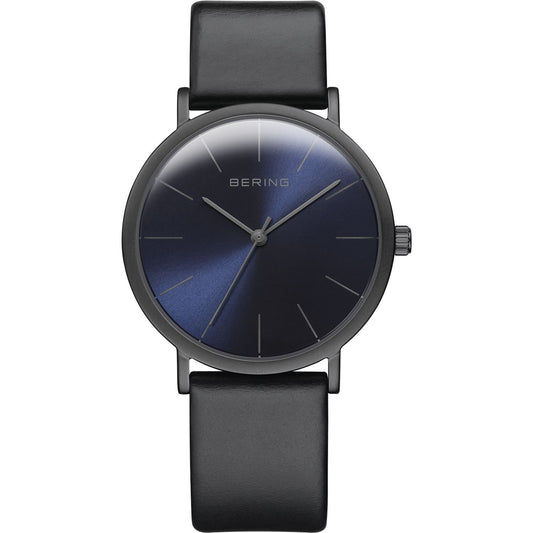 Reloj Bering minimalista unisex cuero azul