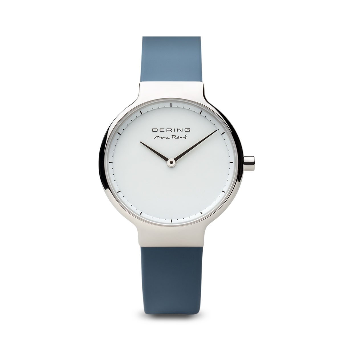 Reloj minimalista Max René de mujer con correa de silicona azul