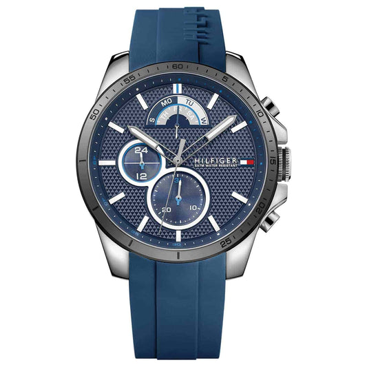 Reloj deportivo multifunción de hombre Tommy Hilfiger con correa de silicona azul