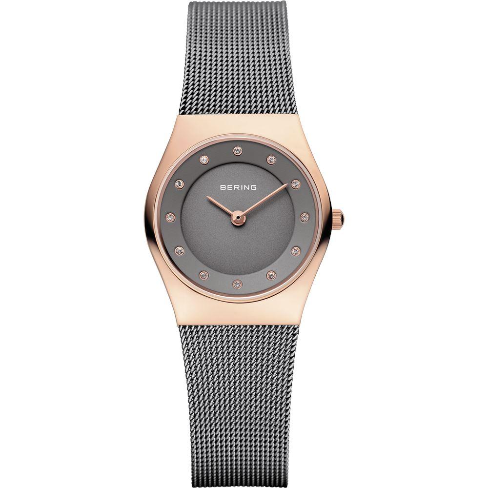 Reloj mujer clásico gris y rosado