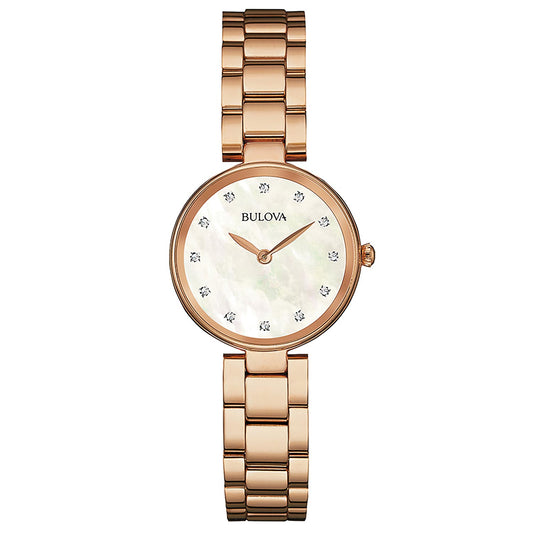 Reloj Diamonds Bulova color oro rosa de Mujer