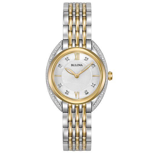 Reloj Diamonds Bulova bicolor con 24 diamantes de Mujer