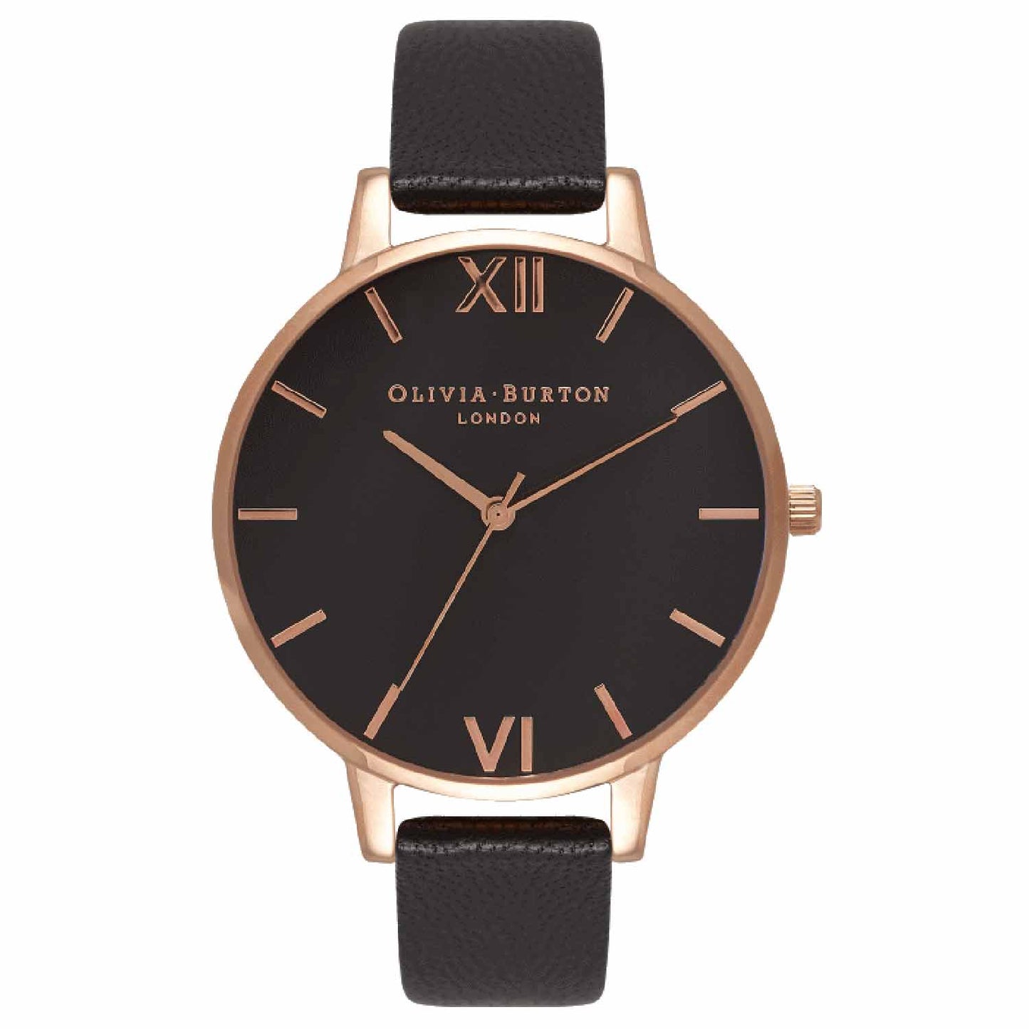 Reloj minimalista Olivia Burton negro de mujer